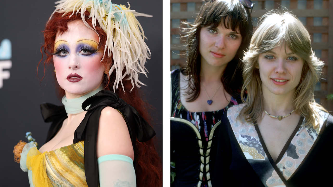 Photographs of Chappell Roan at the 2025 Grammy Awards and Heart in the 1970s