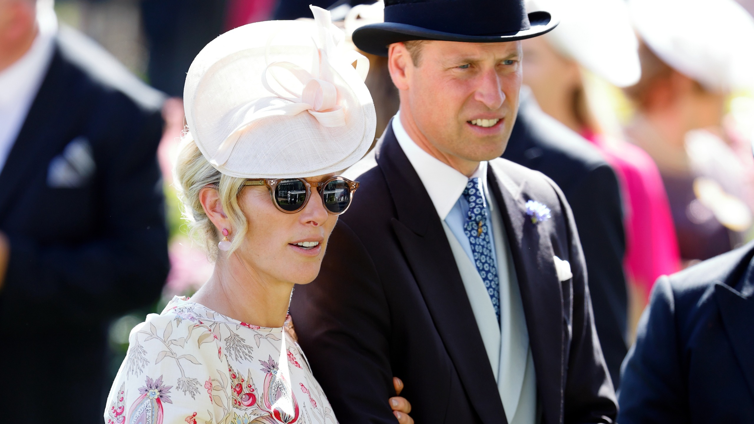 Zara Tindall and Prince William, Prince of Wales attend day two of Royal Ascot 2024 at Ascot Racecourse on June 19, 2024