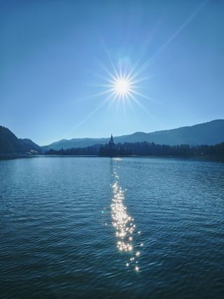 View across Lake Bled