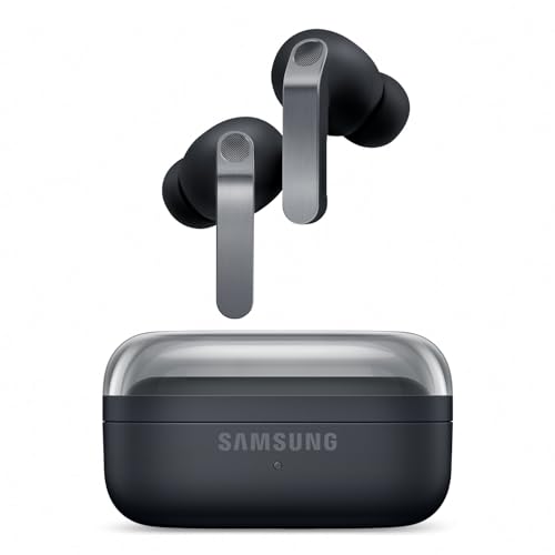 Samsung Galaxy Buds4 Pro, Wireless Bluetooth Earbuds, Real Metal Blade, Full-Spectrum Hi-Fi Sound, 2-Way Speaker & Dual Amp, 360 Audio, Anc, Black, 2 Year Extended Warranty (uk Version)