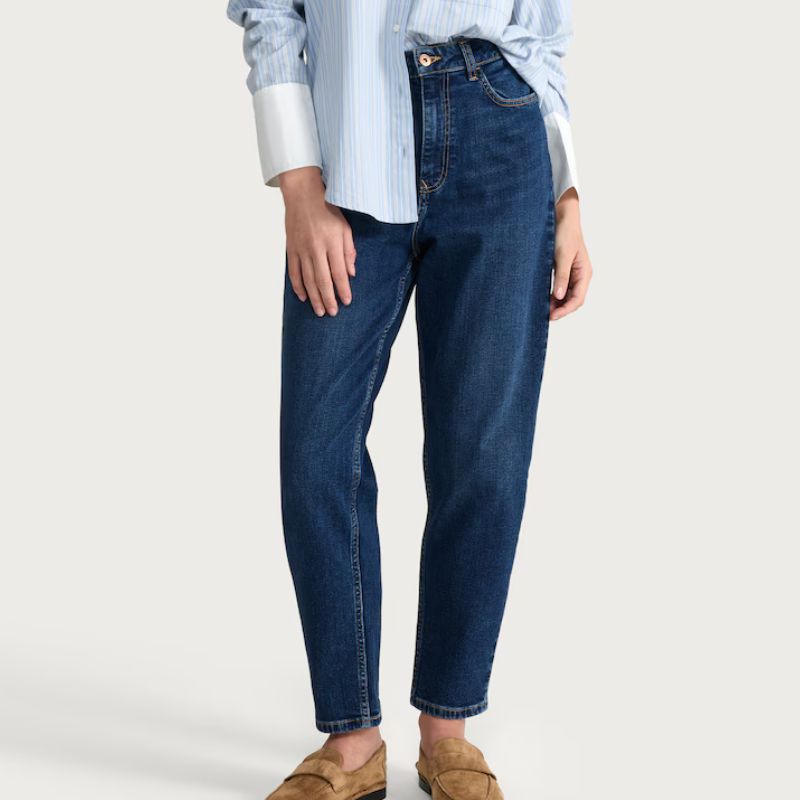 F&amp;amp;F , High Rise Slim Fit Mom Jeans in Navy
