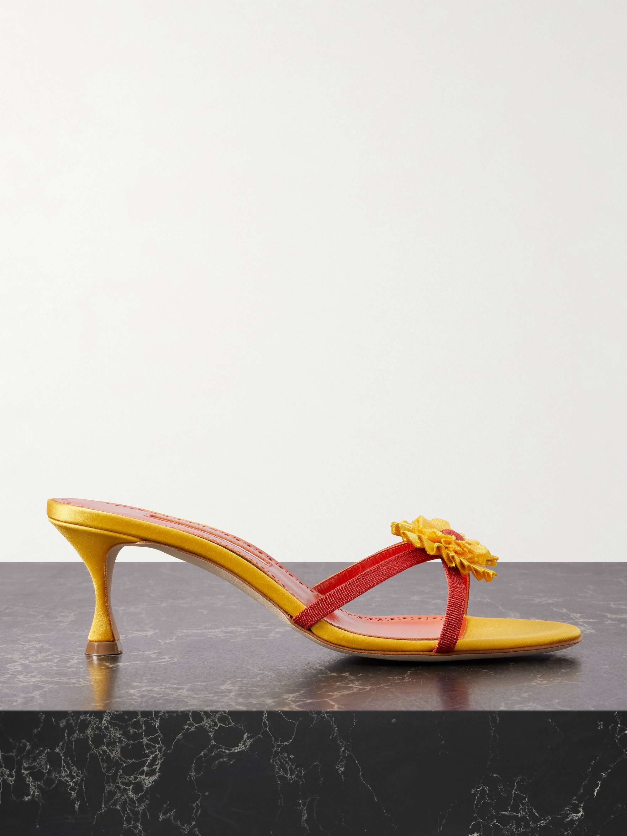 Paliss 50 Appliqu&eacute;d Grosgrain Mules