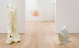 installation view Fruitmarket, ' Karla Black / sculptures (2001–2021) details for a retrospective