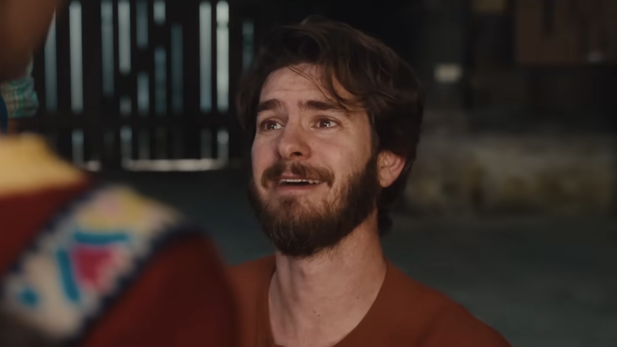 Andrew Garfield welling up in The Magic Faraway Tree trailer. 