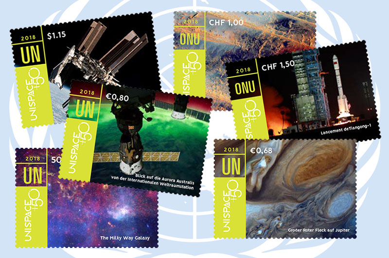 united nations unispace 50 stamps