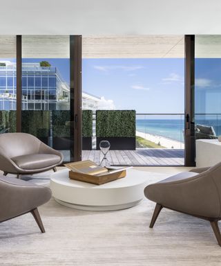 Living room in the most expensive Cryptocurrency home in Miami