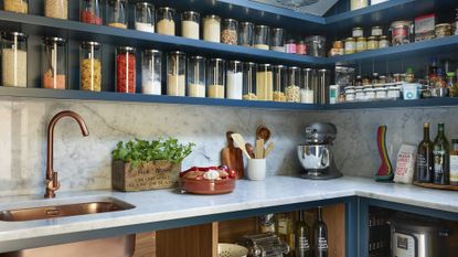 Pantry staples - a stocked walk in pantry
