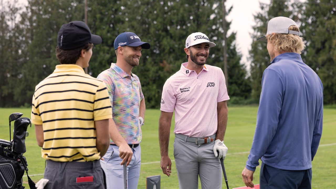 Peter Dager, Wyndham Clark, Max Homa and Owen Wilson in Stick