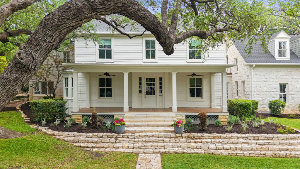 White home exterior in Austin, Texas