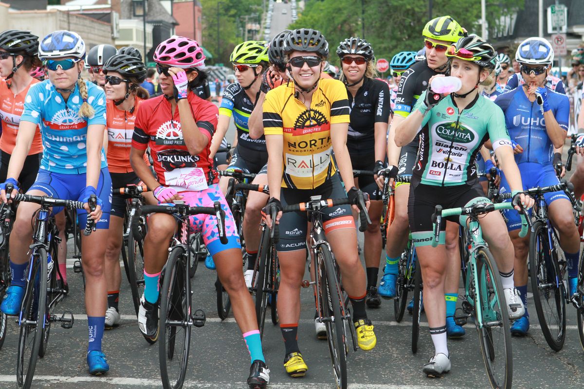 Emma White in yellow before the final stage