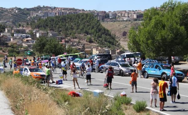 The feedzone in the Vuelta