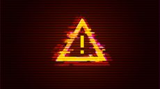 Alarm sign on a red background