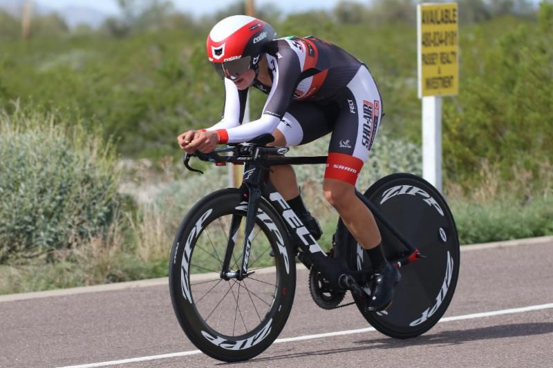 Leah Thomas' time trial bike is amongst those stolen