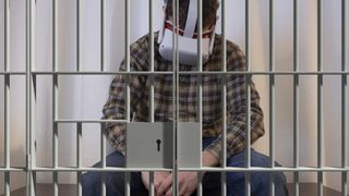 Sitting "in jail" while wearing a Meta Quest 2