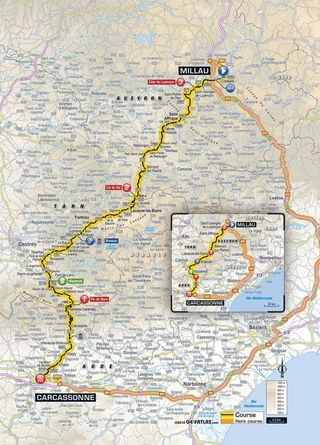 2018 Tour de France stage 15 map