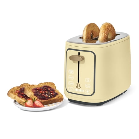 Beautiful 2 Slice Toaster With Touch-Activated Display, Buttercream by Drew Barrymore