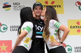 Wout Poels on the stage 5 Volta a Catalunya podium