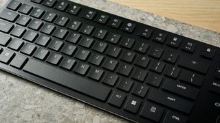 Photograph of Cherry KW X ULP low profile mechanical keyboard