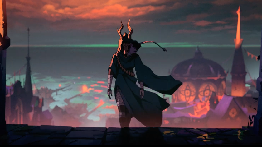 Wonderer heads to the Spire in a screenshot from Slay the Spire 2&#039;s animated reveal trailer