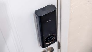 TCL D1 Pro lock attached to front door