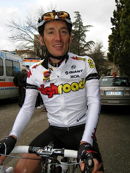 Italian Marco Pinotti (High Road) at the start of the 181-kilometre Monte Paschi Eroica