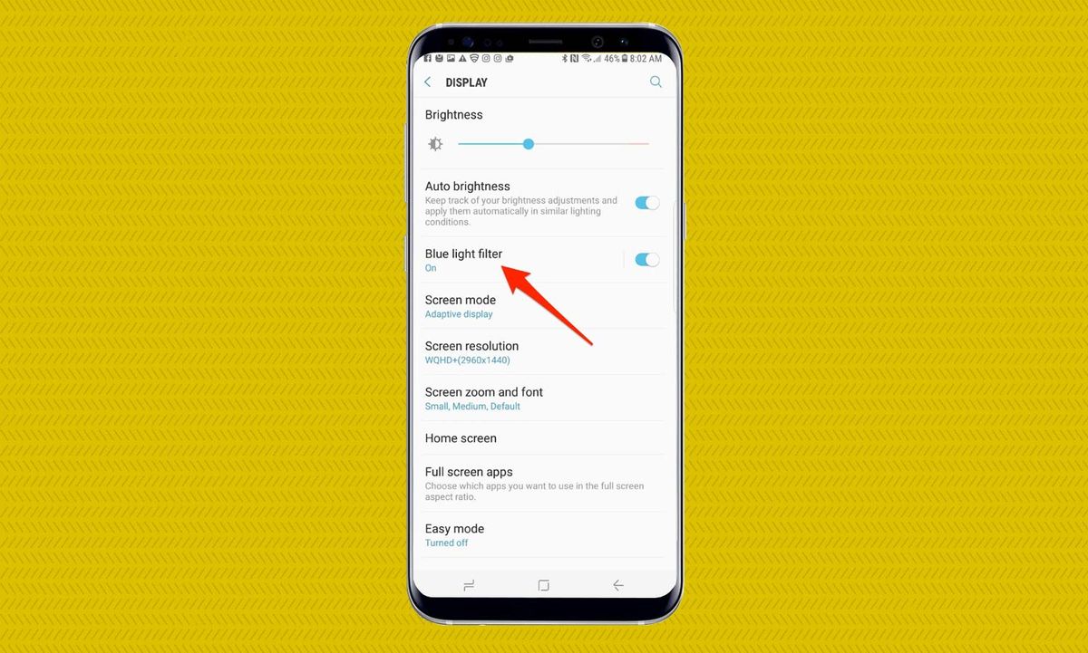 How to Turn On the Galaxy S8’s Blue Light Filter Samsung Galaxy S8 User Guide Tips, Tricks