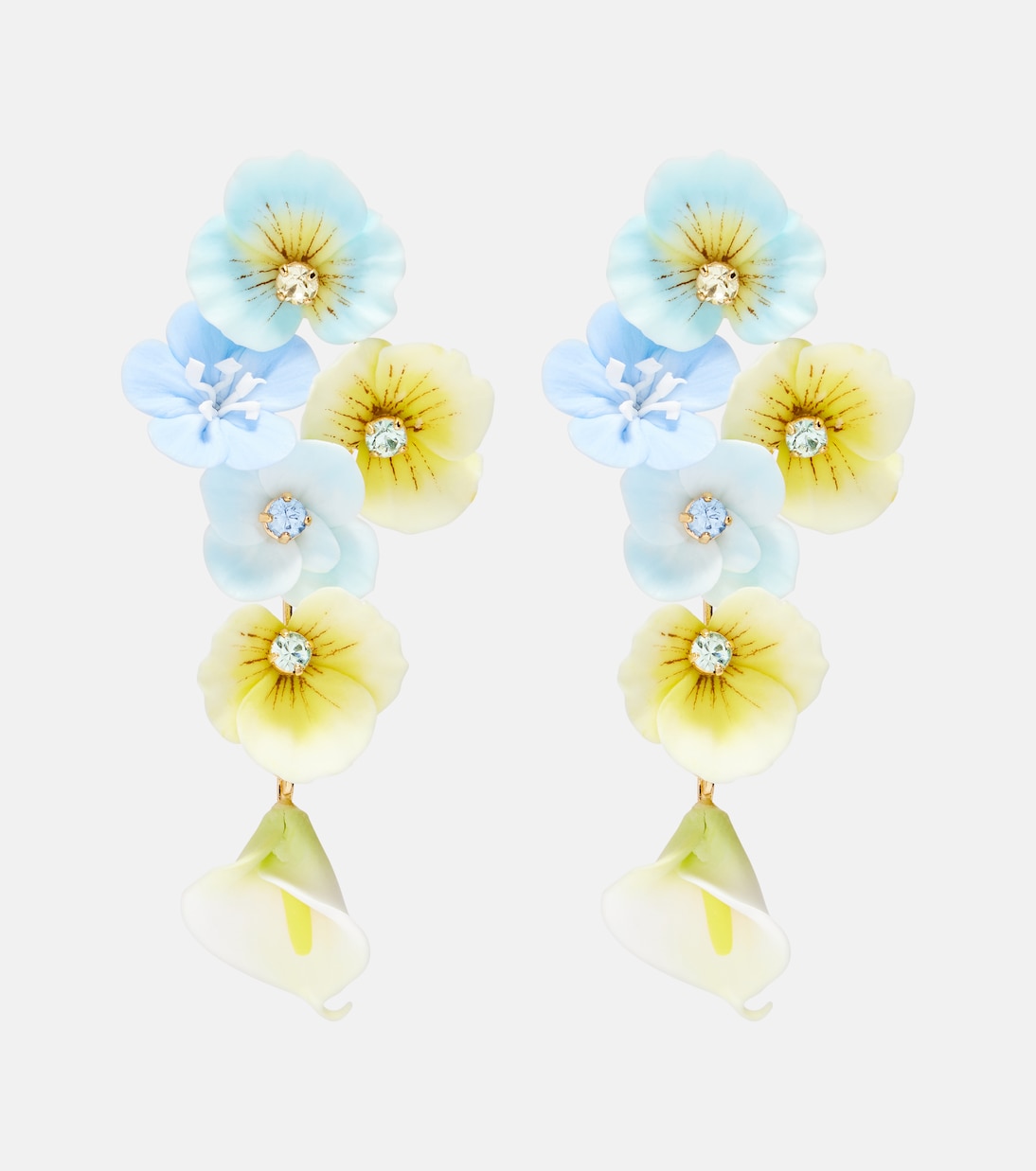 Anarosa Embellished Floral Drop Earrings