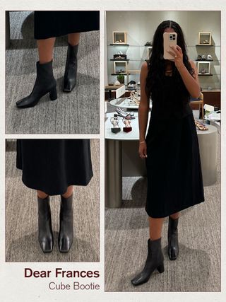 woman wearing nordstrom boots for fall