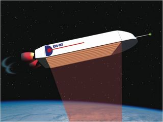 Laser propelled spacecraft would be small, simple and expendable with the complicated launch system on the ground.