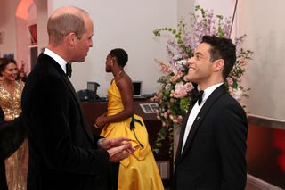 Prince William, Rami Malek, Kate Middleton