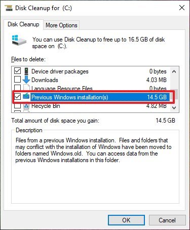 How to reclaim space after upgrading to the Windows 10 May 2019 Update ...