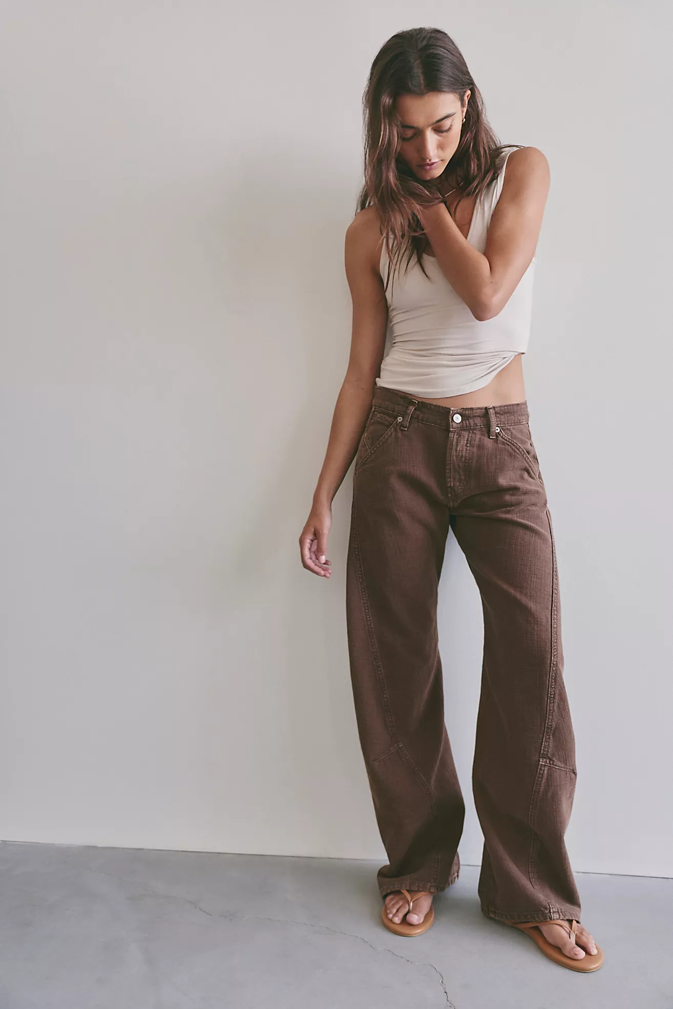 We the Free Highland Low-Rise Twisted Bowed Jeans