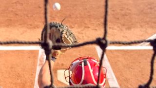 Watching a baseball pitch from behind home plate
