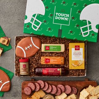 Hickory Farms football themed snack box
