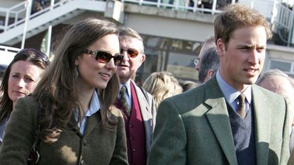 Prince William and Kate Middleton attend day 1 of the Cheltenham Horse Racing Festival at Cheltenham Racecourse in 2007