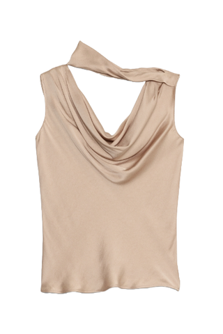 Banana Republic Hammered Satin Cowl-Neck Tank (Was $100) 