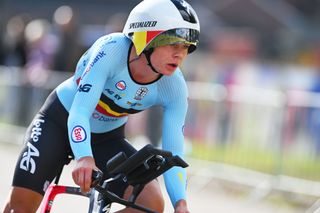 Lotte Kopecky wins elite women's time trial at the UEC Road European Championships