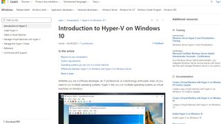 Microsoft Hyper-V website screenshot