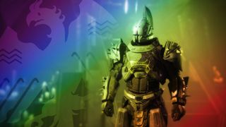Destiny 2 End of the Rainbow - Saint 14 with a pride rainbow wallpaper