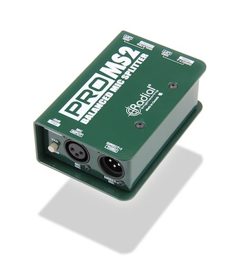 RadialIntroduces theRadial ProMS2 Single Channel Mic Splitter