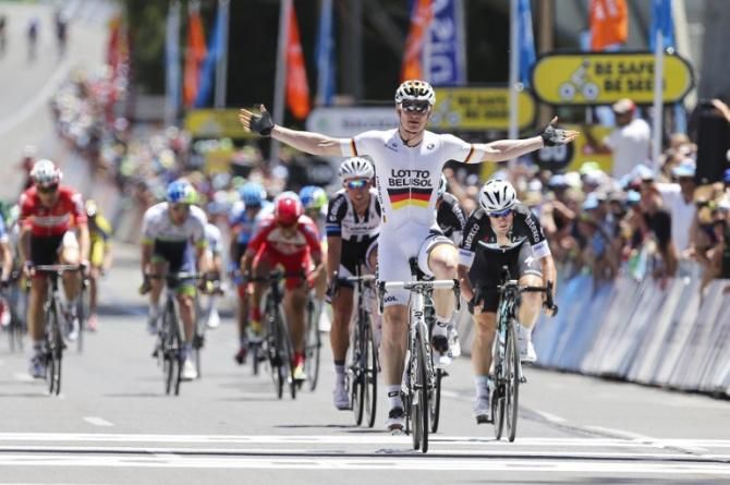 Andre Greipel (Lotto-Belisol) wins his 16th Tour Down Under stage