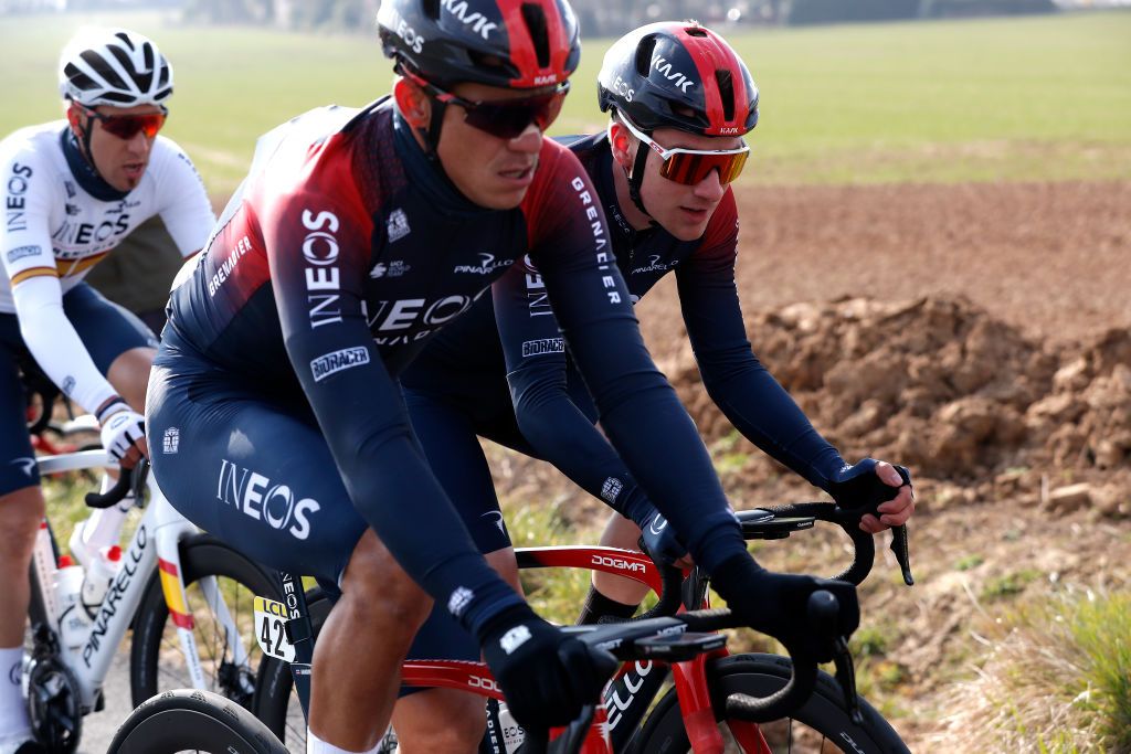 MANTESLAVILLE FRANCE MARCH 06 Ethan Hayter of United Kingdom and Team INEOS Grenadiers competes during the 80th Paris Nice 2022 Stage 1 a 160km stage from ManteslaVille to ManteslaVille ParisNice WorldTour on March 06 2022 in ManteslaVille France Photo by Bas CzerwinskiGetty Images