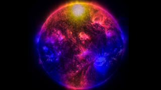 The sun seen in different gamma ray intensities