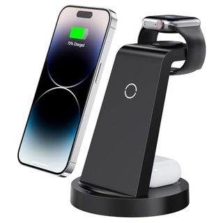 3 in 1 Charging Station for Iphone, Wireless Charger for Iphone 16 15 14 13 12 11 X Pro Max & Apple Watch - Wireless Charging Station for Airpods 4 3 Pro