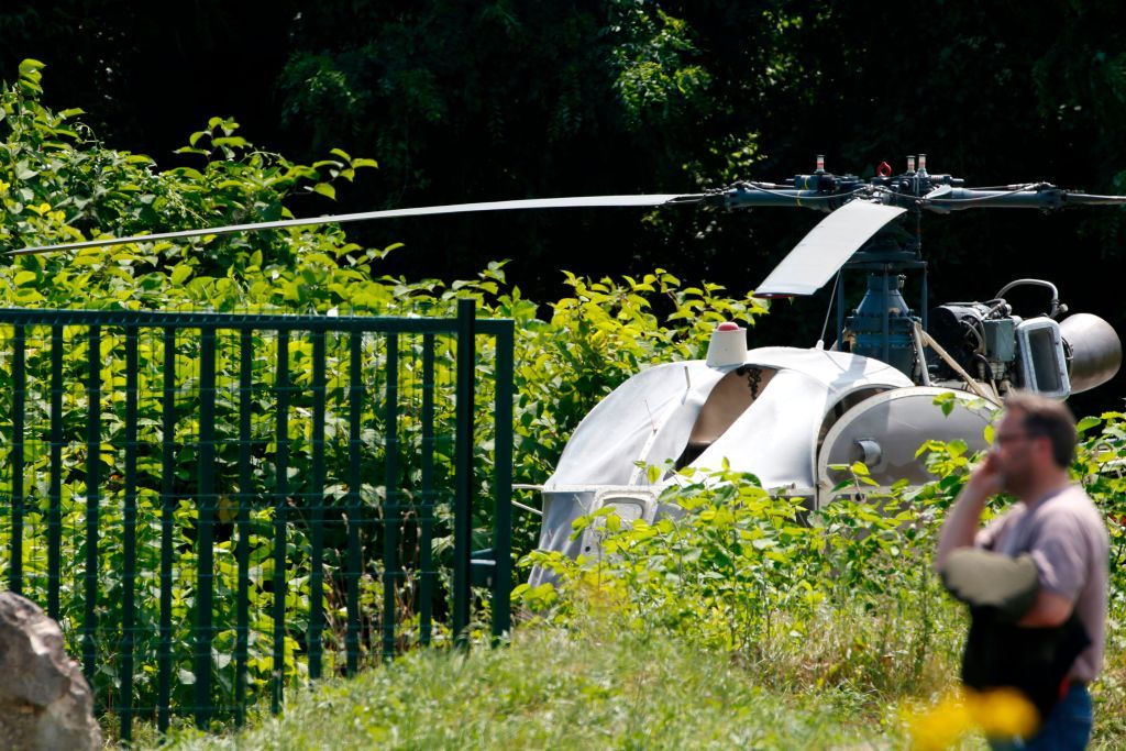 The helicopter used to break Redoine Faid free from prison.