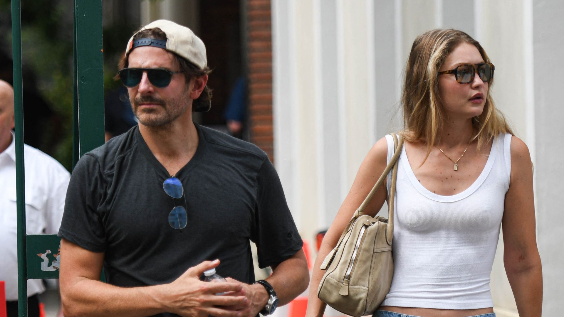An image of Gigi Hadid wearing Hoff trainers whilst in Paris with Bradley Cooper. 