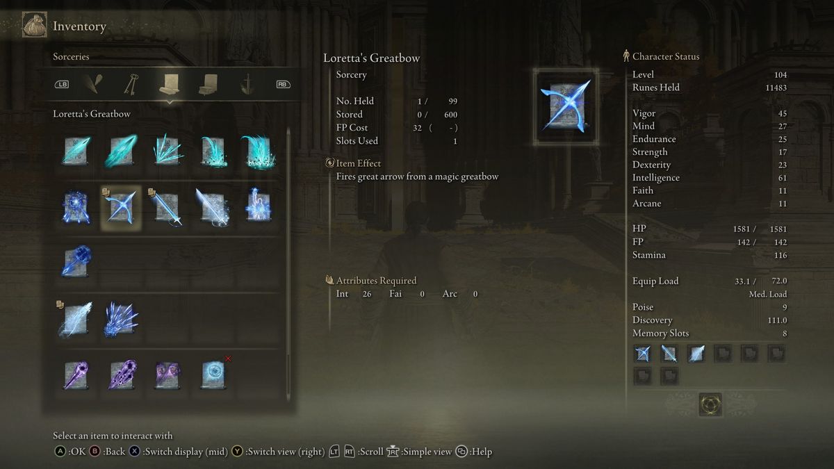 loretta's greatbow stats