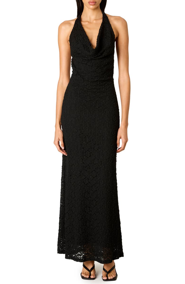 Thalia Lace Halter Maxi Dress