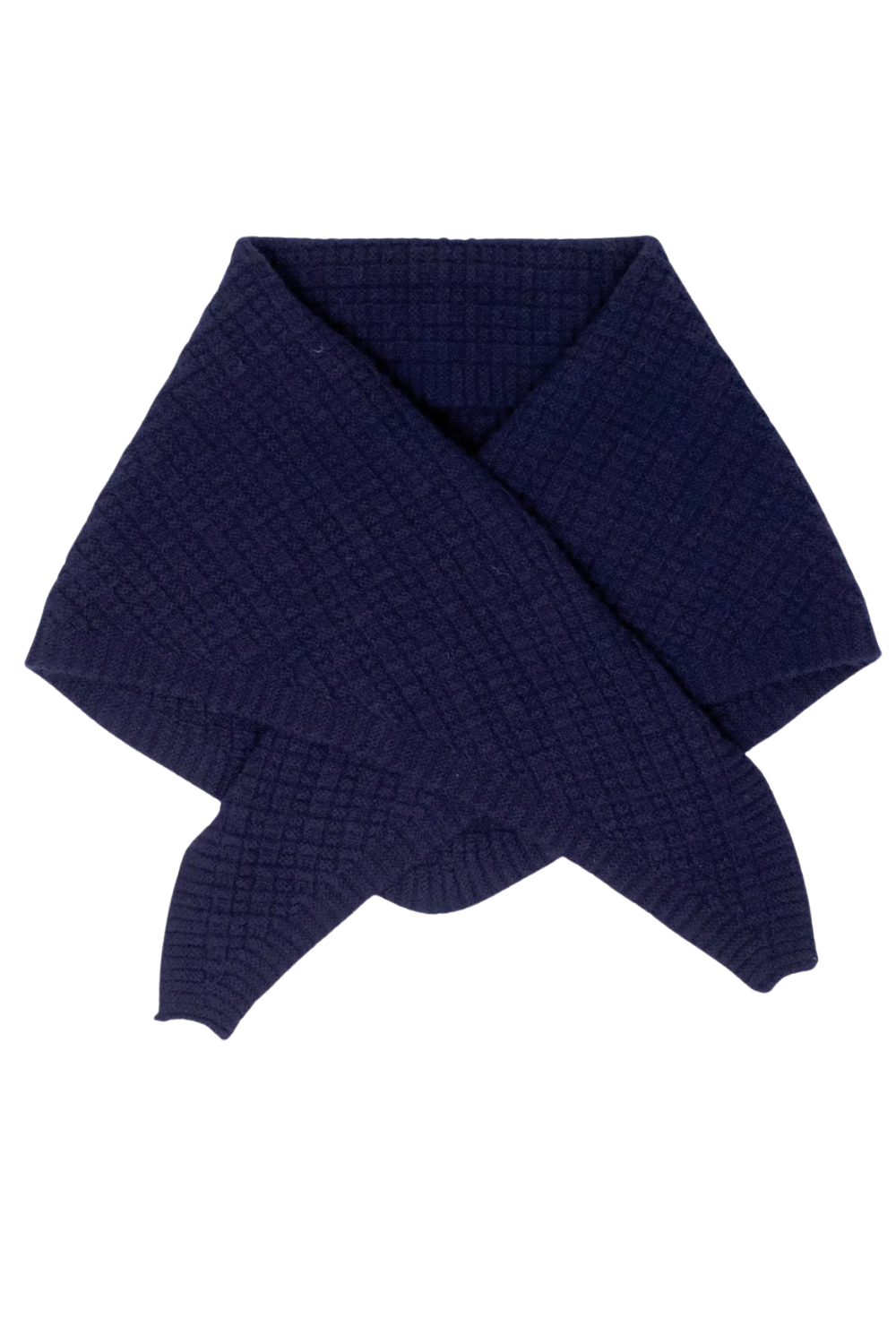 Merino Wool Tie Neck Scarf | Navy