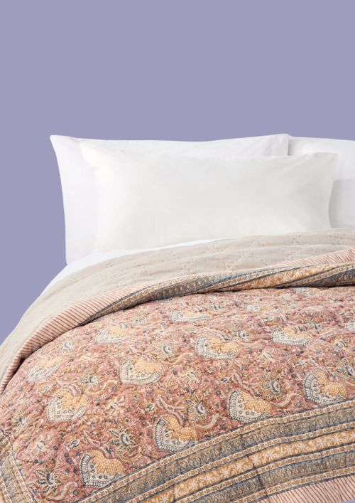 Lotus Quilted Bedspread